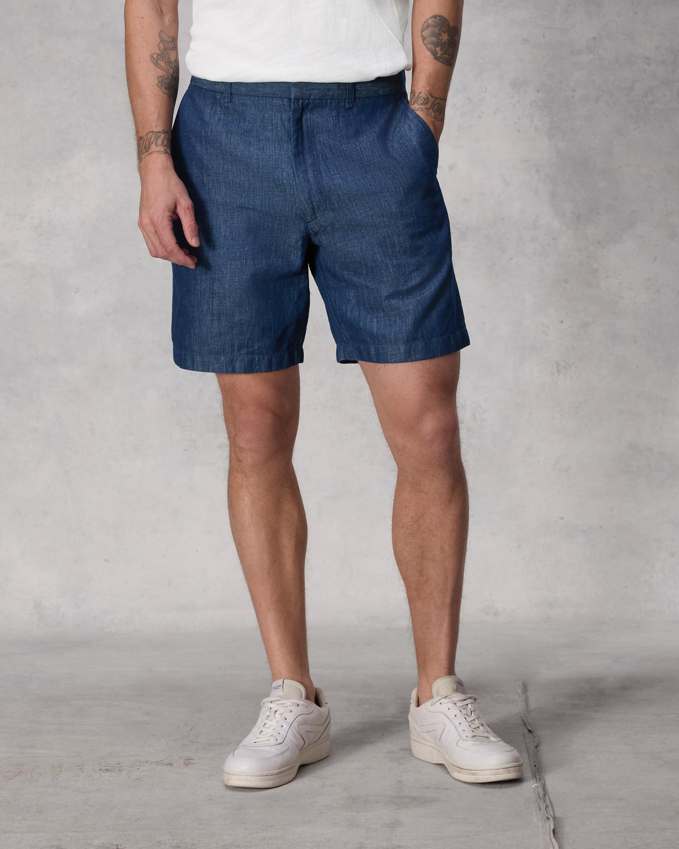 Elliot Pleated Denim Short
Slim Fit - 5