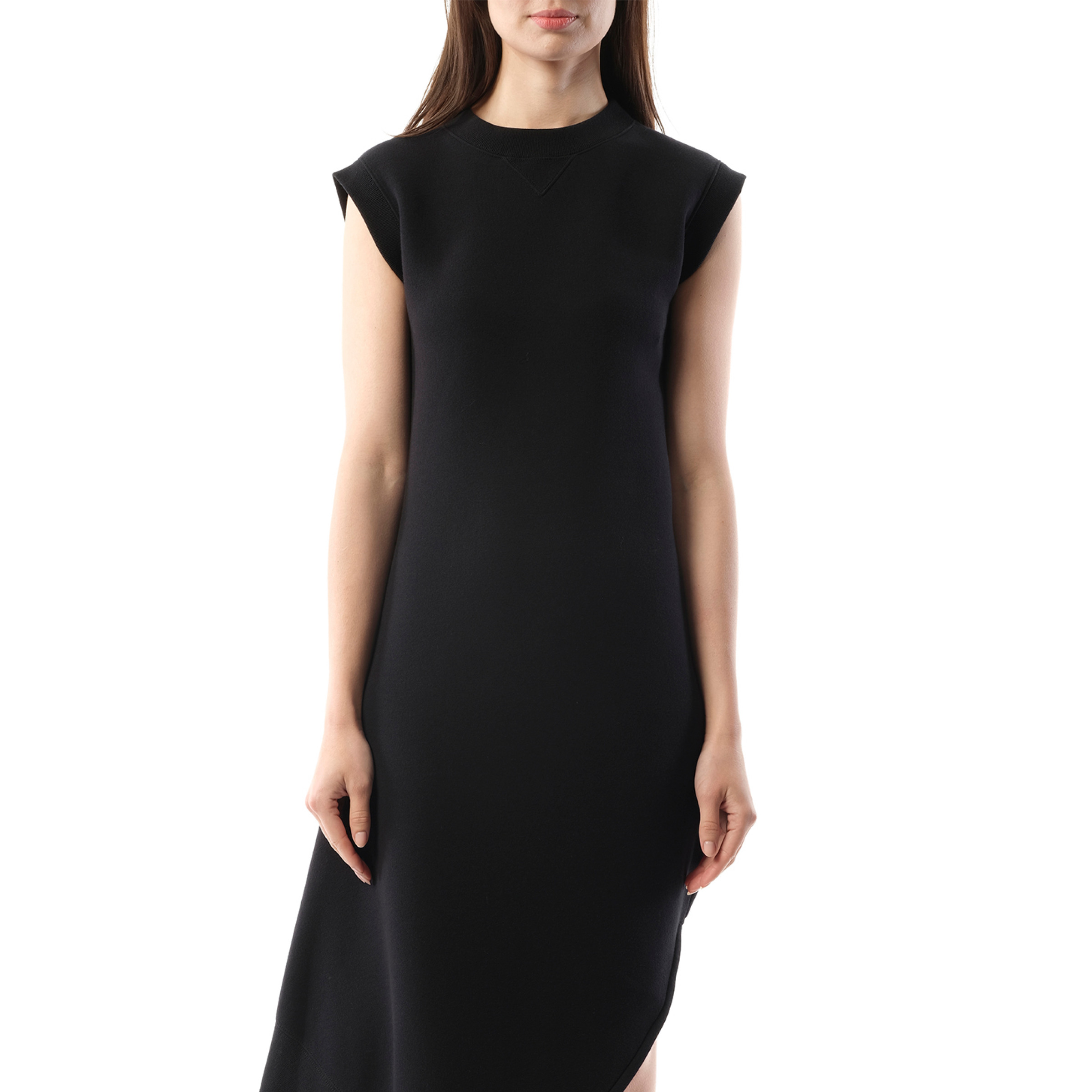 Sponge Sweat Dress in Black - 1