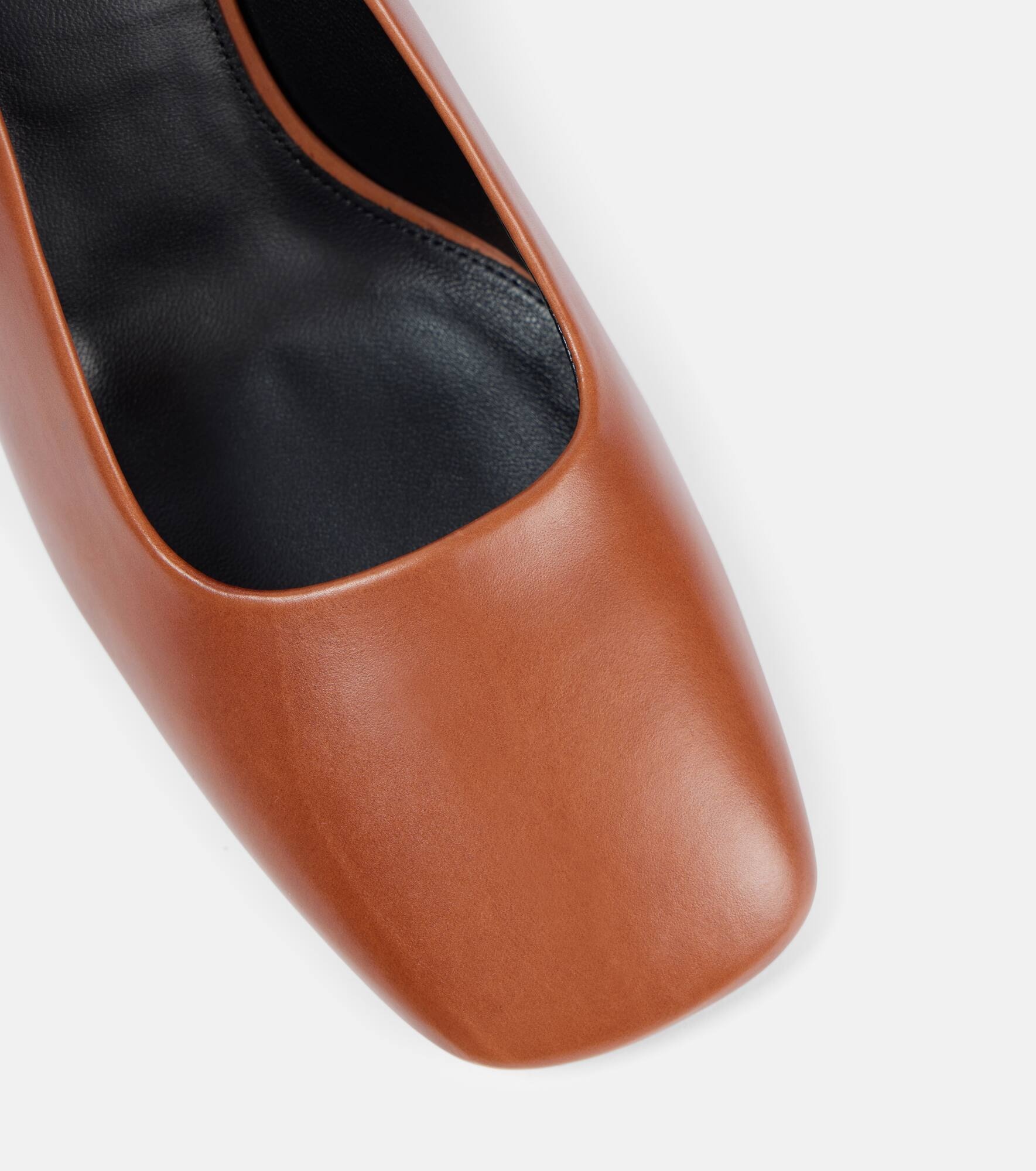 Leather slingback pumps - 5