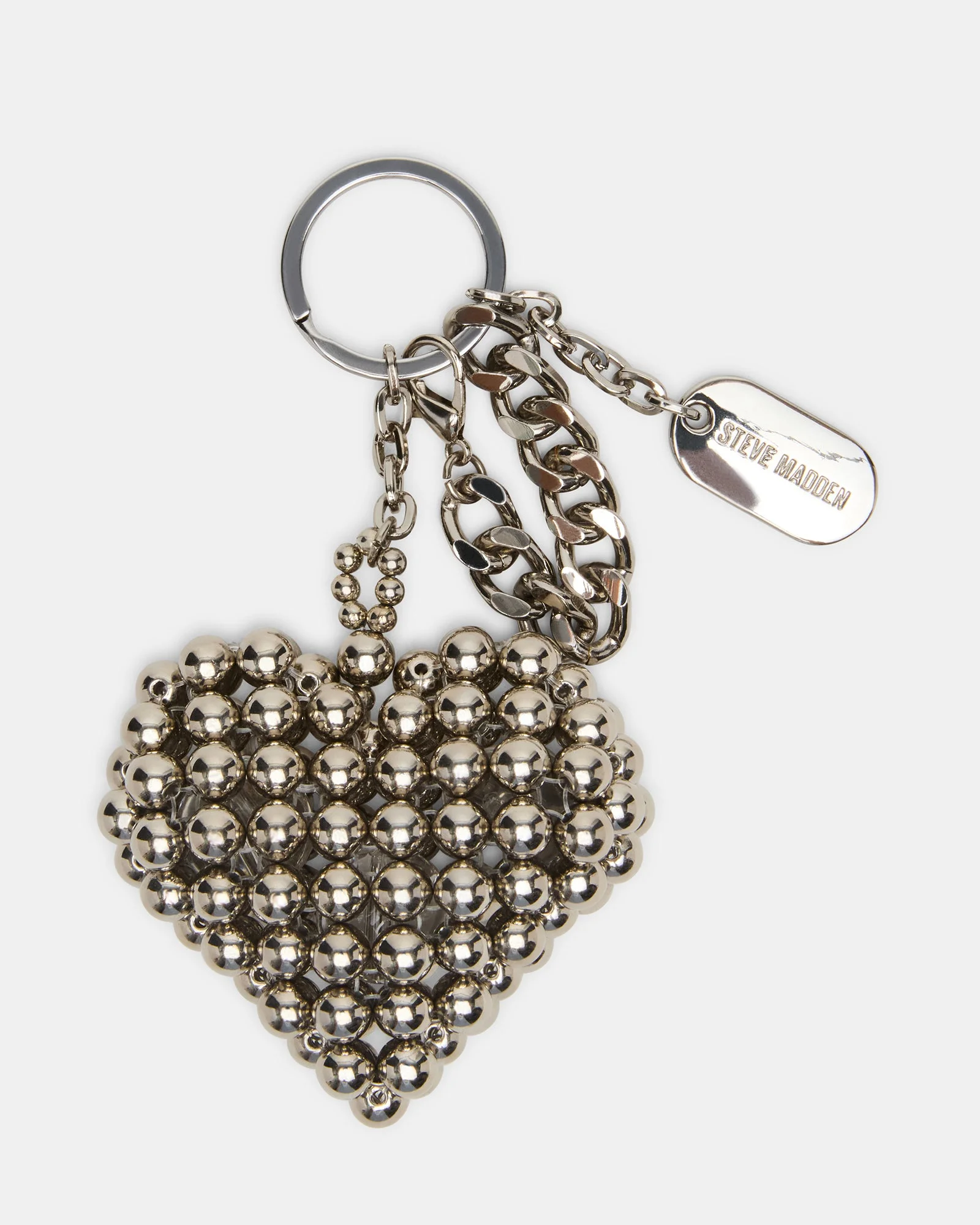 HEART BAG CHARM SILVER - 1