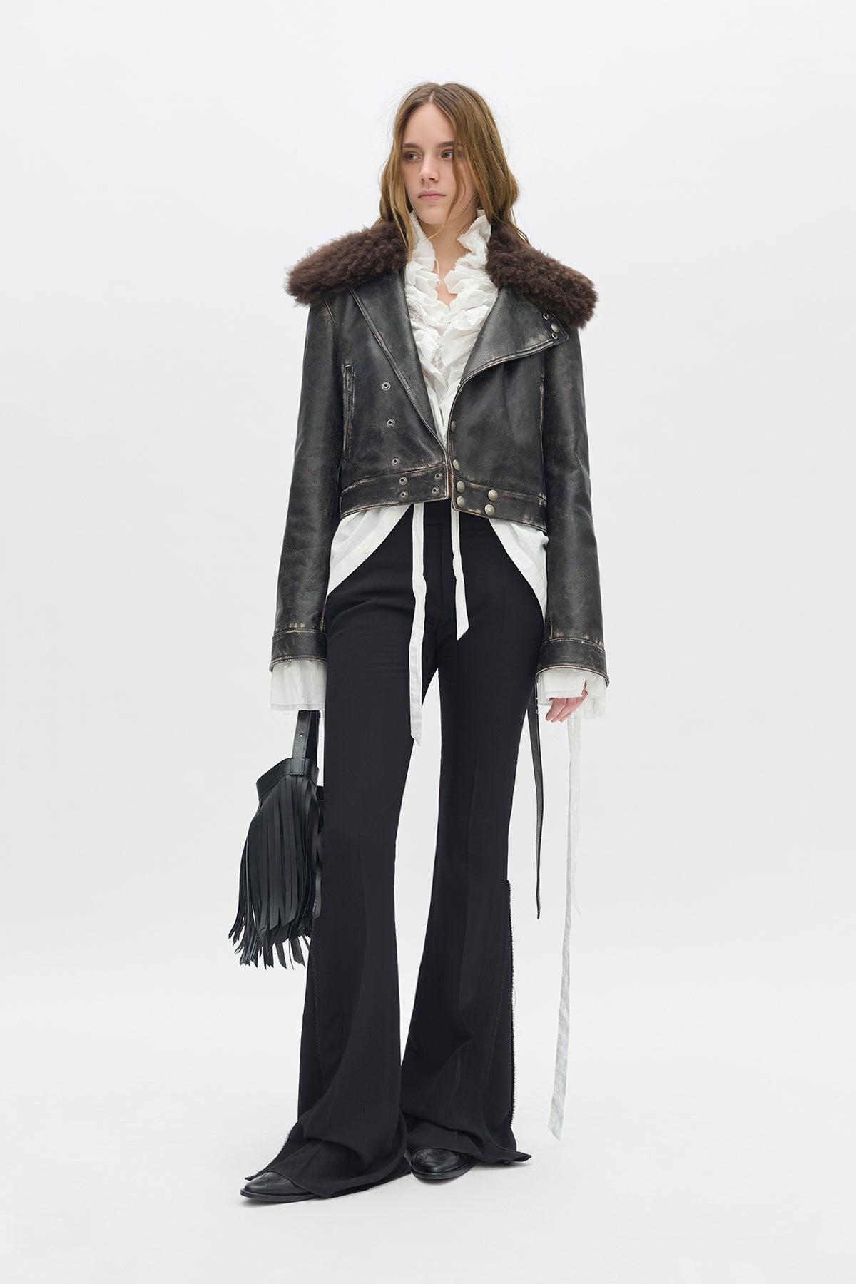 Wiebke Wool and Shearling Perfecto - 4