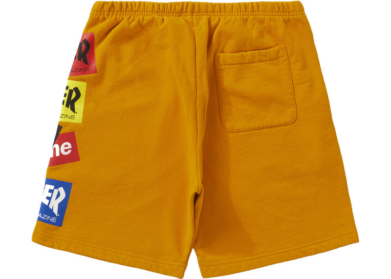 Supreme Supreme Thrasher Multi Logo Sweatshort Gold outlook