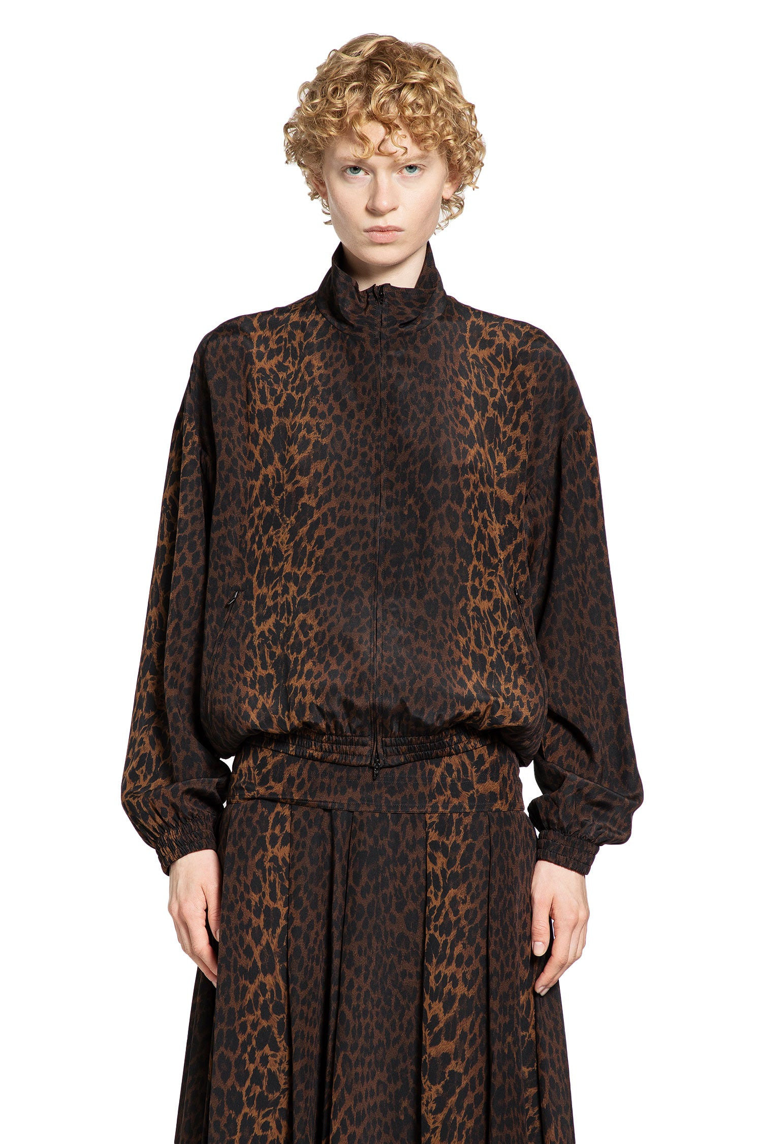 Leopard Print Track Jacket - 1