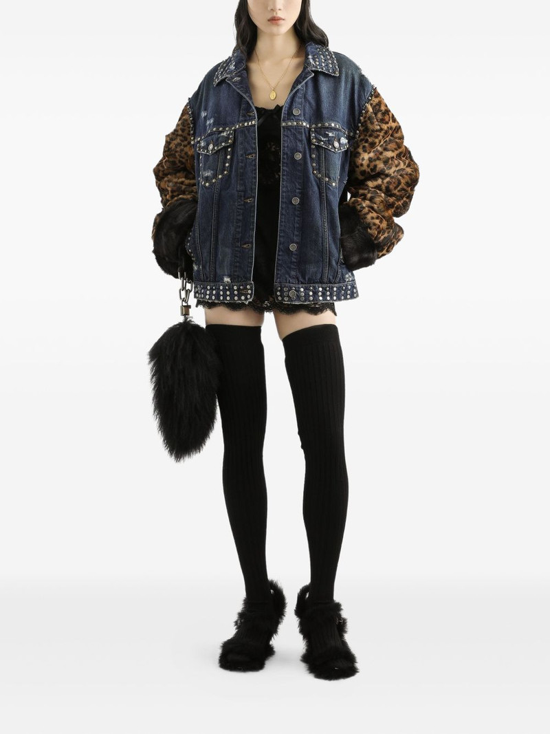 Dolce & Gabbana lace-trimmed slip midi dress outlook