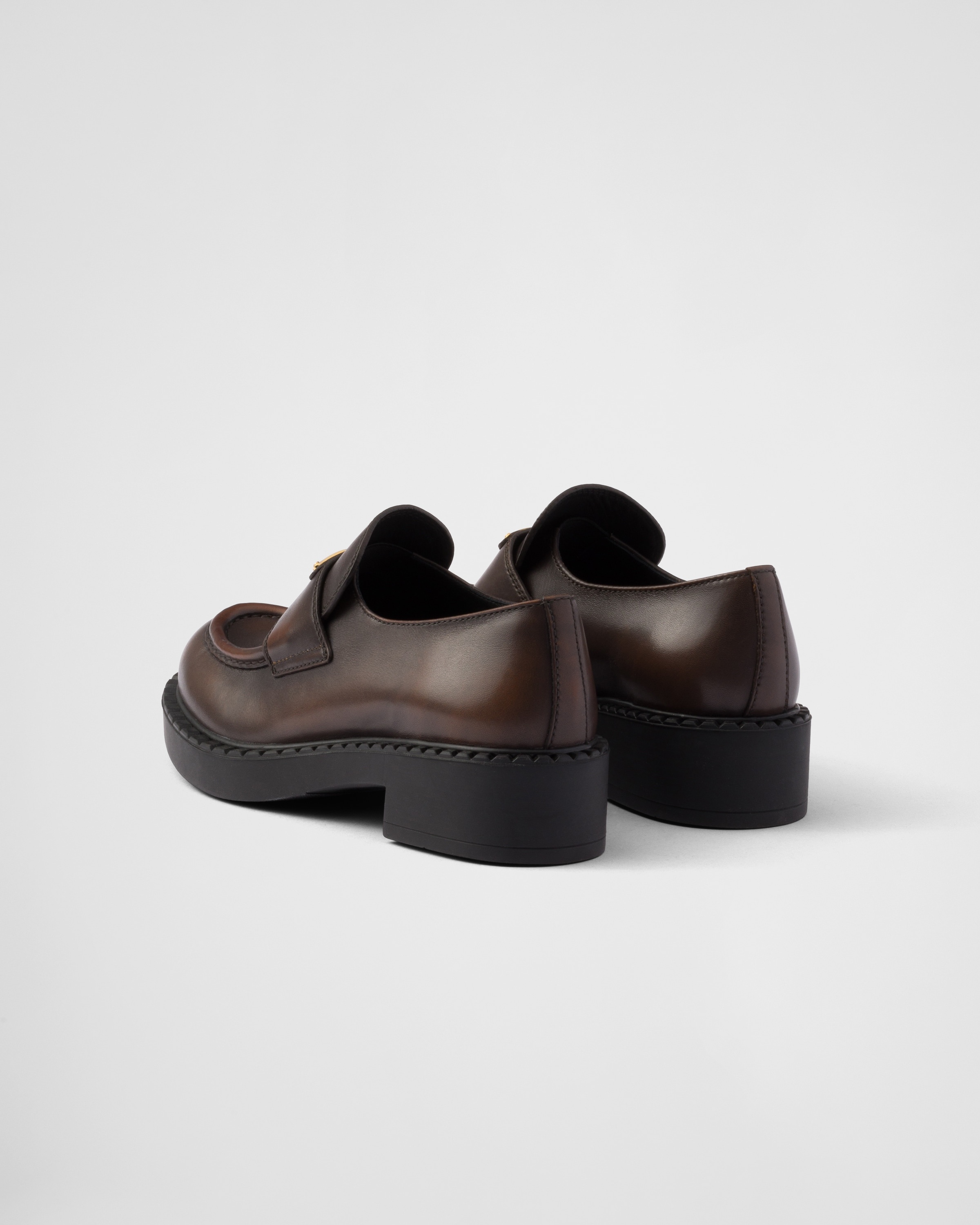 Chocolate leather loafers - 4