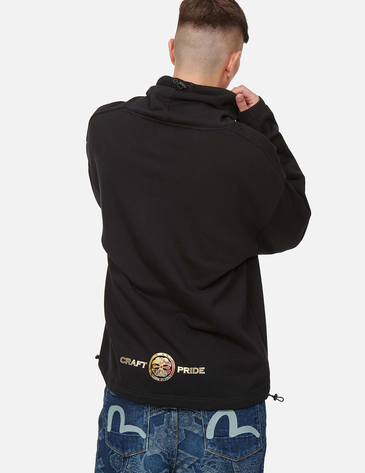 KAMON AND LOGO PRINT TURTLENECK SWEATSHIRT - 4
