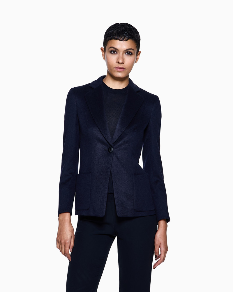 GIORGIO ARMANI SINGLE-BREASTED JACKET IN VIRGIN WOOL AND CASHMERE outlook