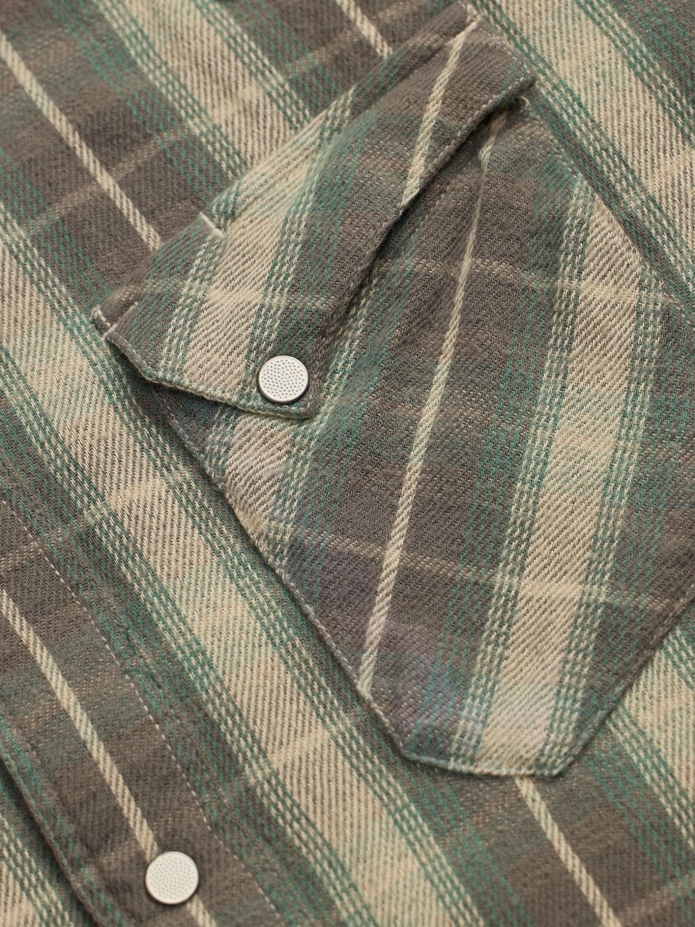 plaid-check cotton shirt - 4