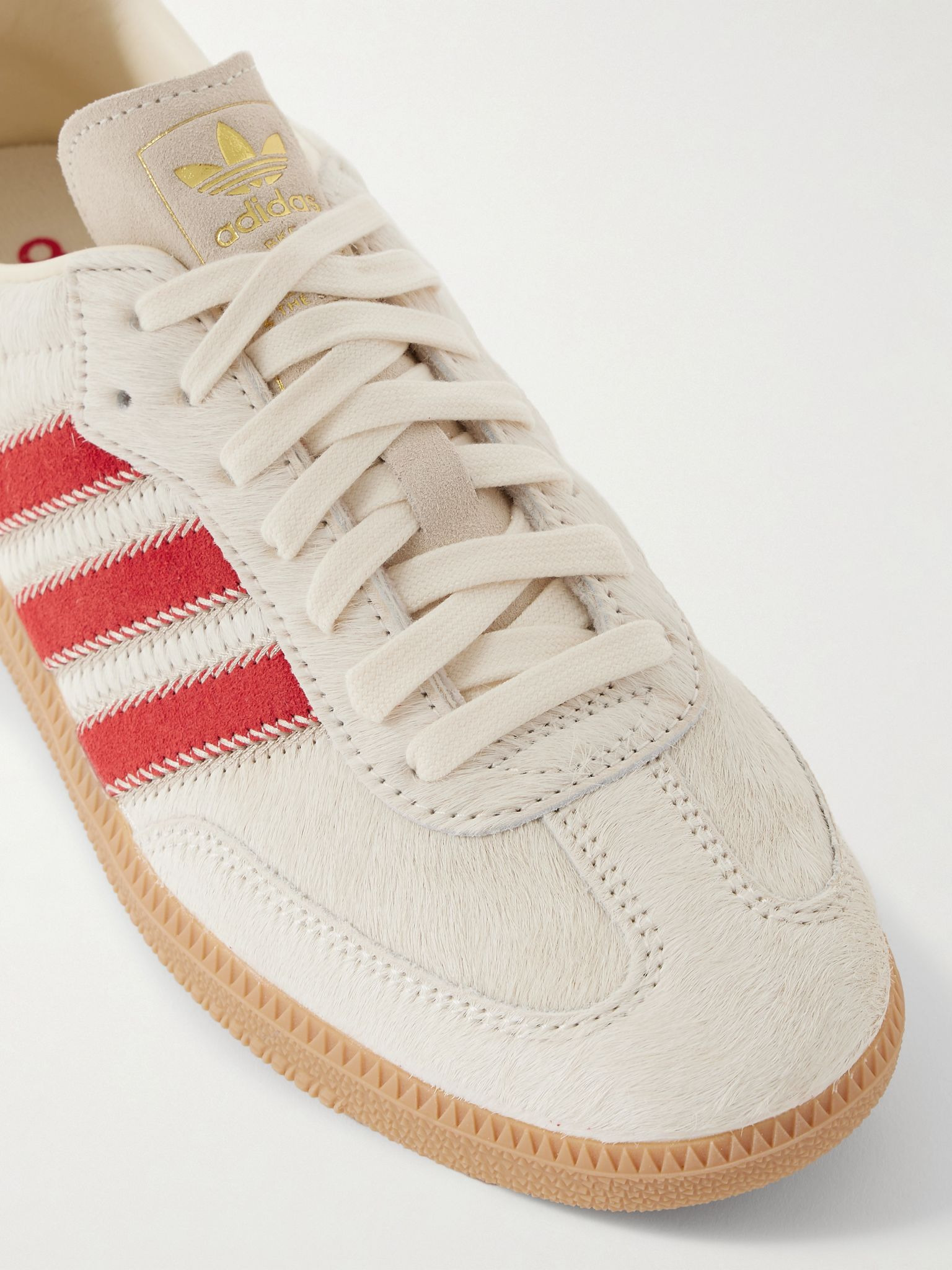 Samba OG Suede-Trimmed Pony Hair Sneakers White - 5