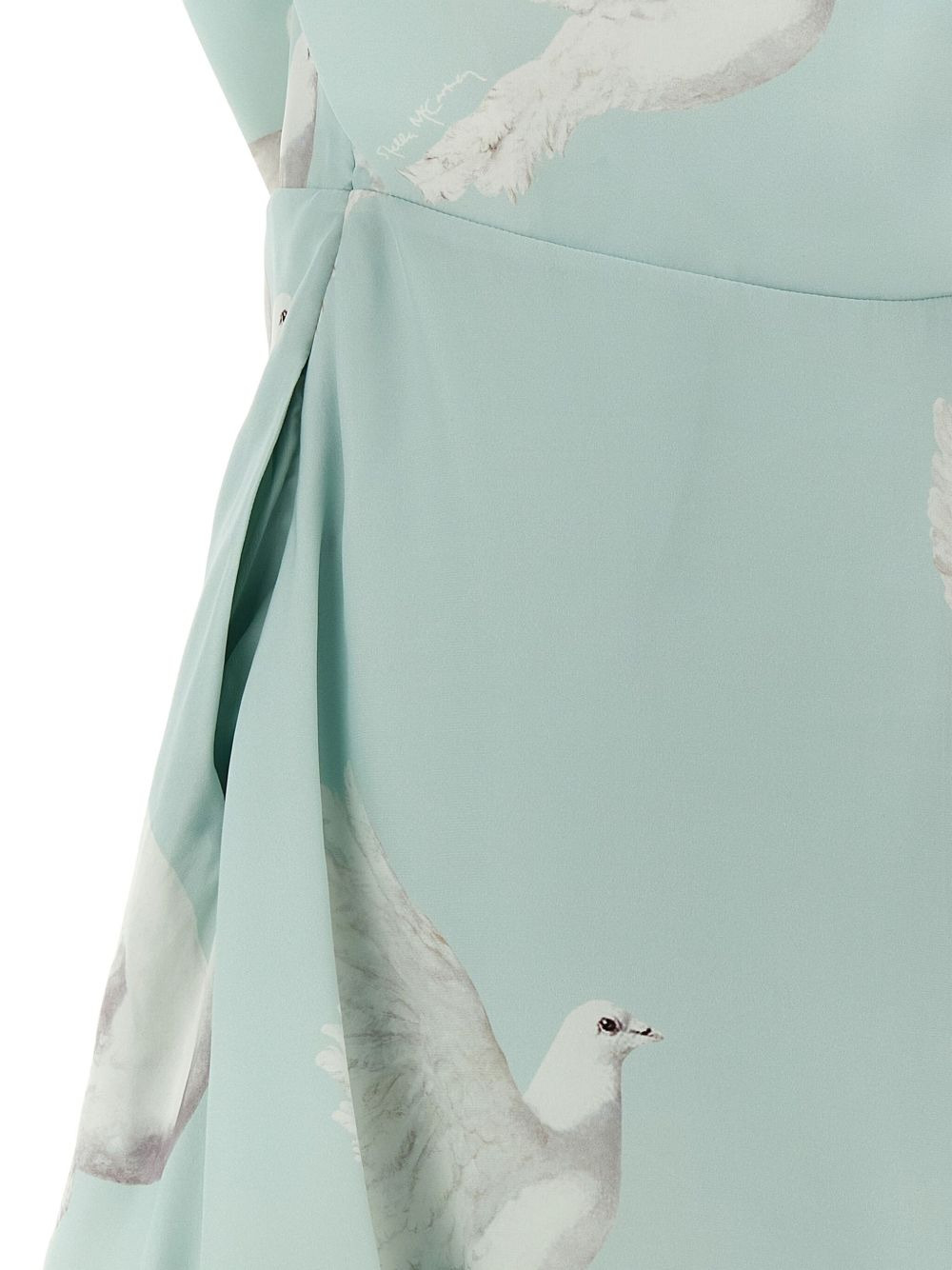 asymmetric silk mini dress - 3