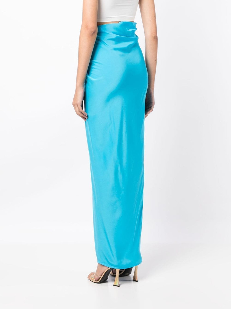 Paita draped silk maxi skirt 4