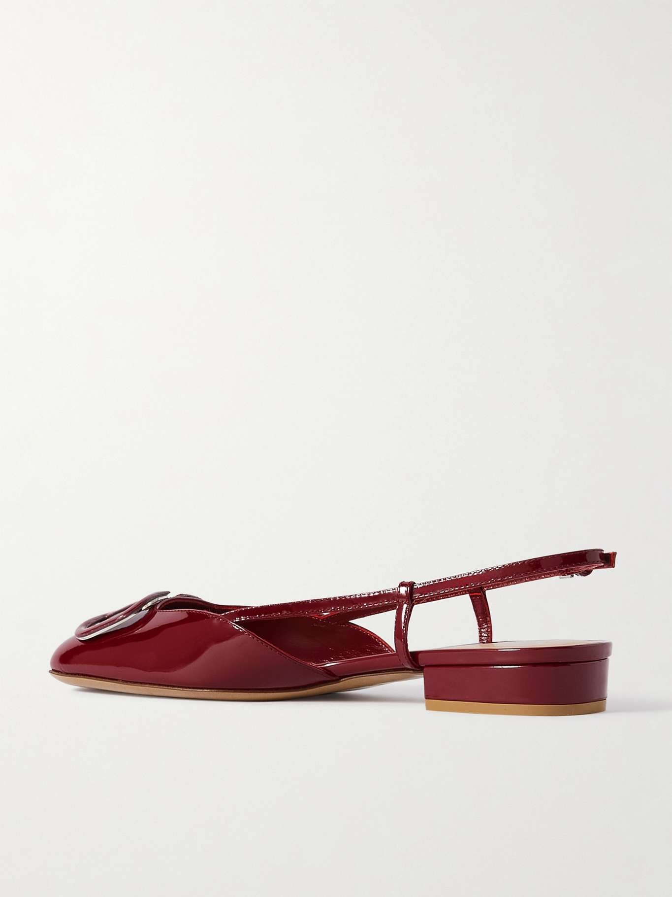 Ballerina 20 appliquéd patent-leather slingback flats - 3