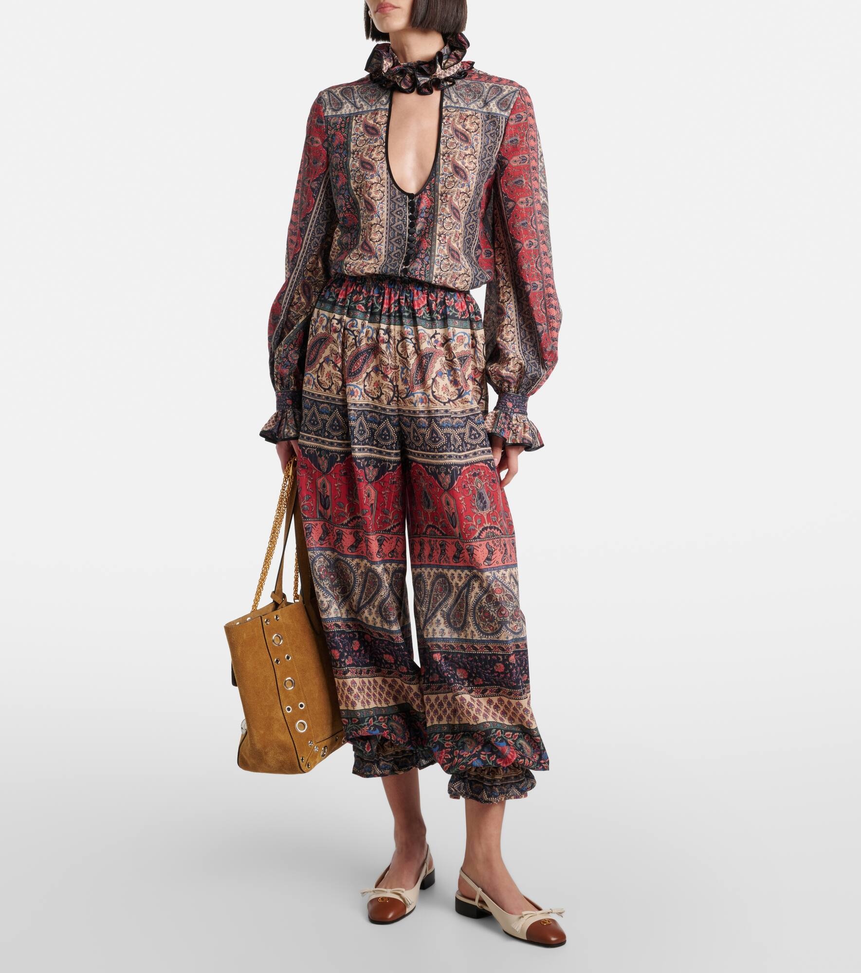 Paisley cotton mousseline blouse - 7