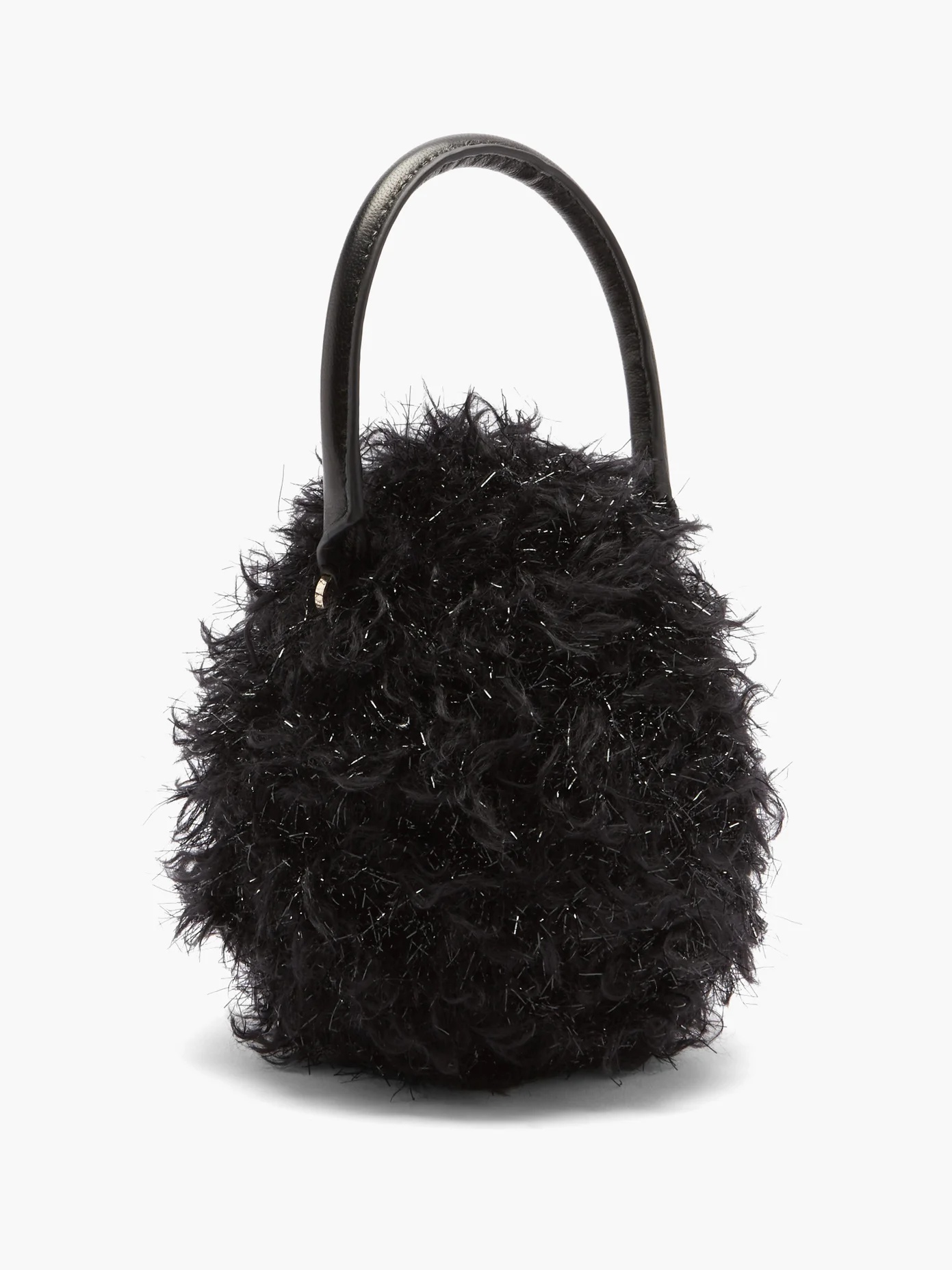 Faux fur and tinsel bag - 4