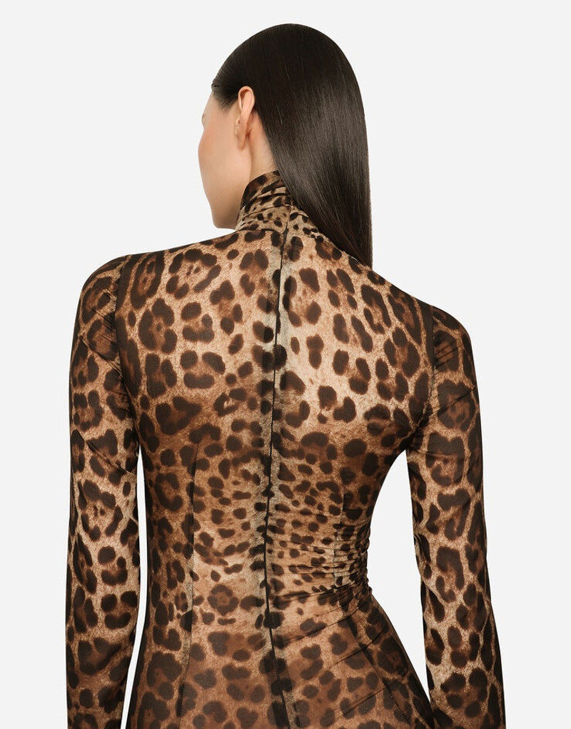 Sheer leopard-print jumpsuit 5