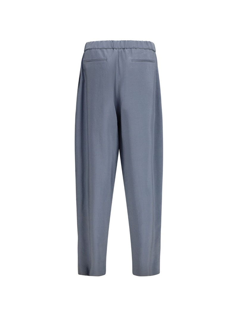 GIORGIO ARMANI wide-leg elasticated tailored trousers outlook