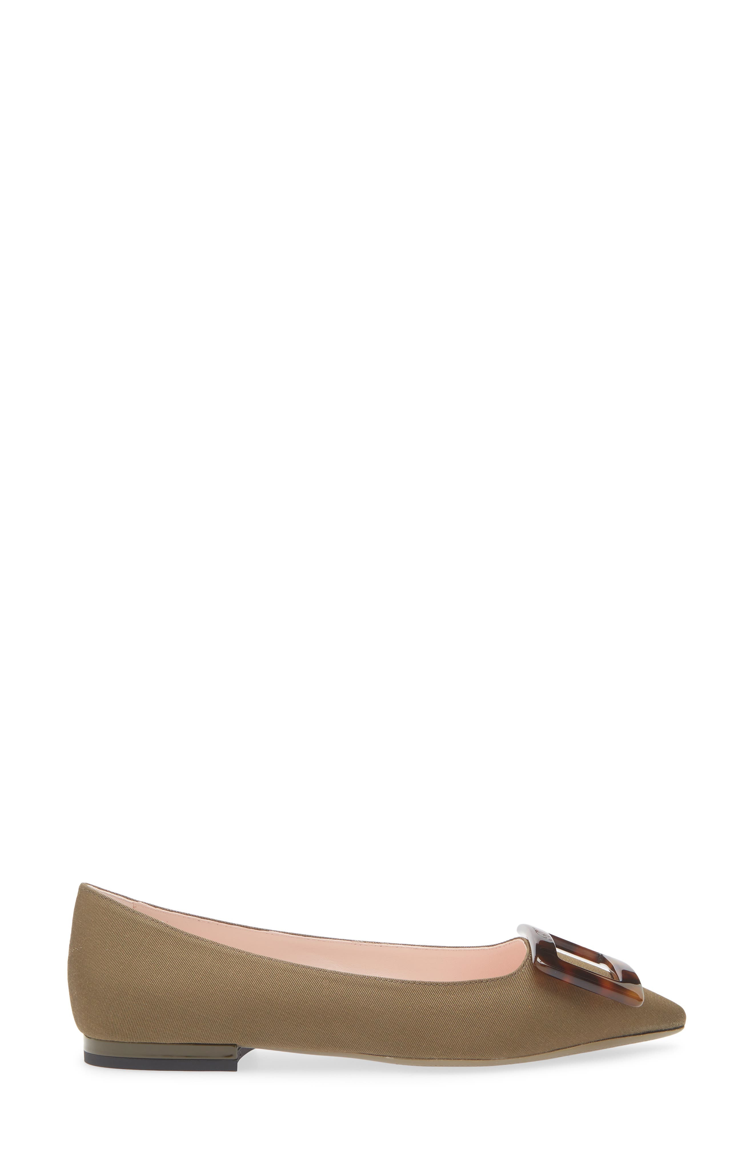 Roger Vivier Gommettine Pointed Toe Flat in Militare Chiaro at Nordstrom - 3