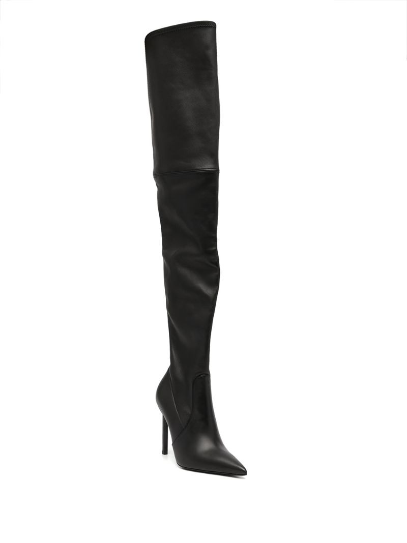 leather thigh boots - 2