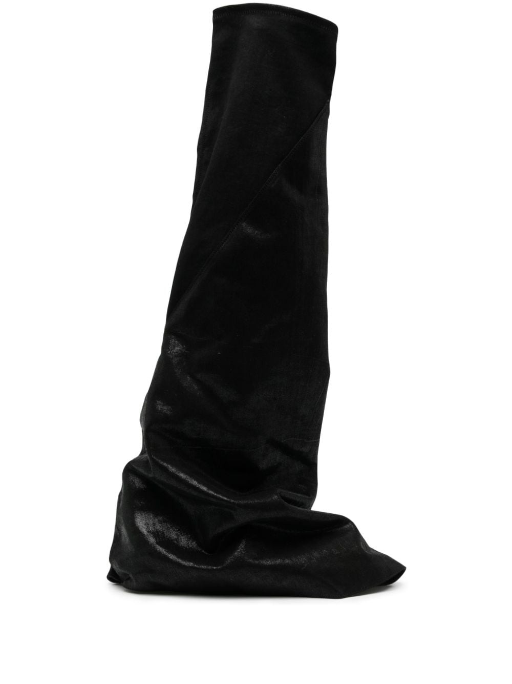 slouchy layered knee-high boots - 1