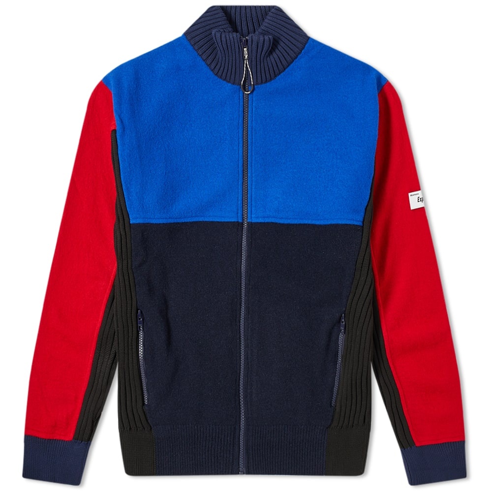 Kenzo Felted Colourblock Zip Knit Track Top - 1