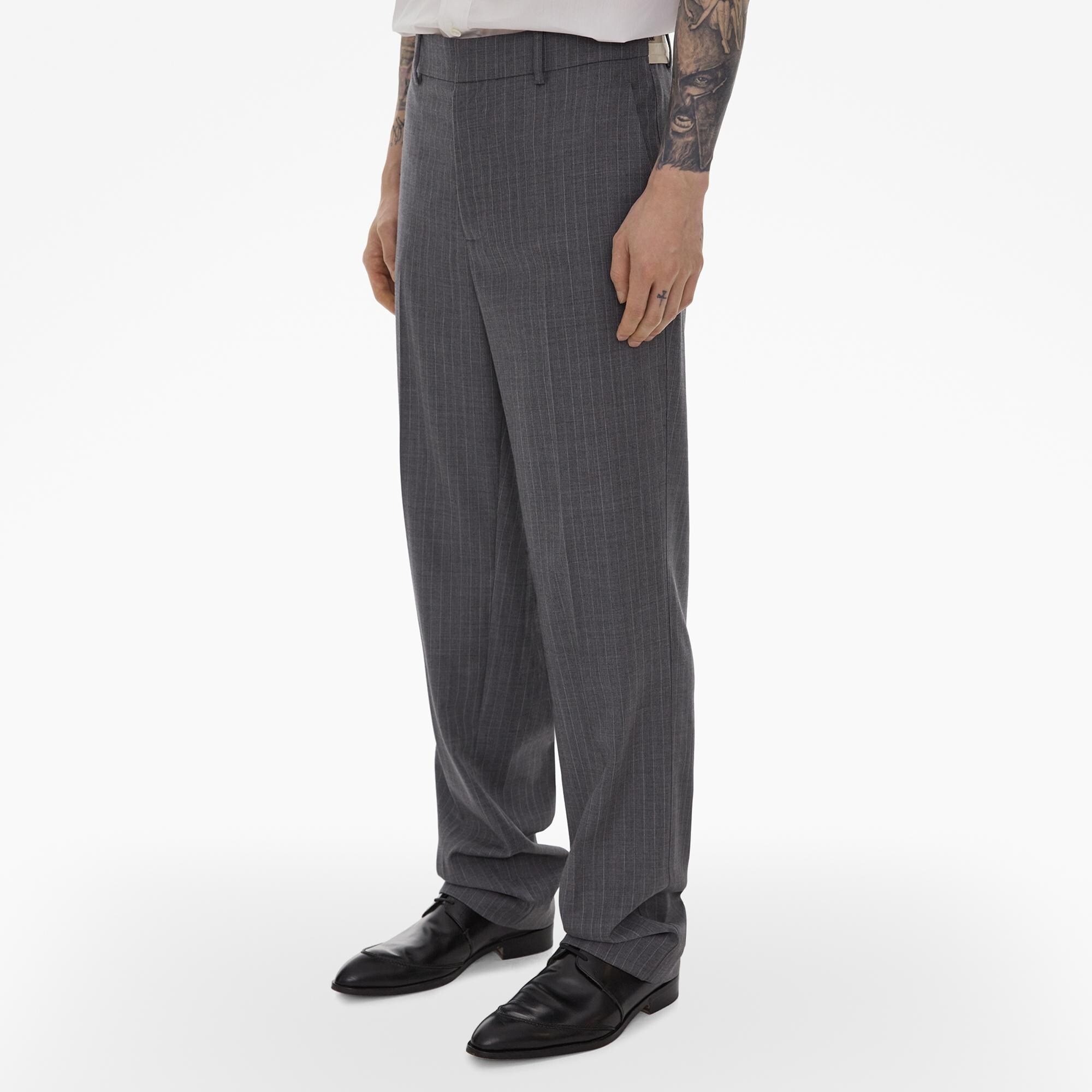 STRIPED WOOL PANT - 5