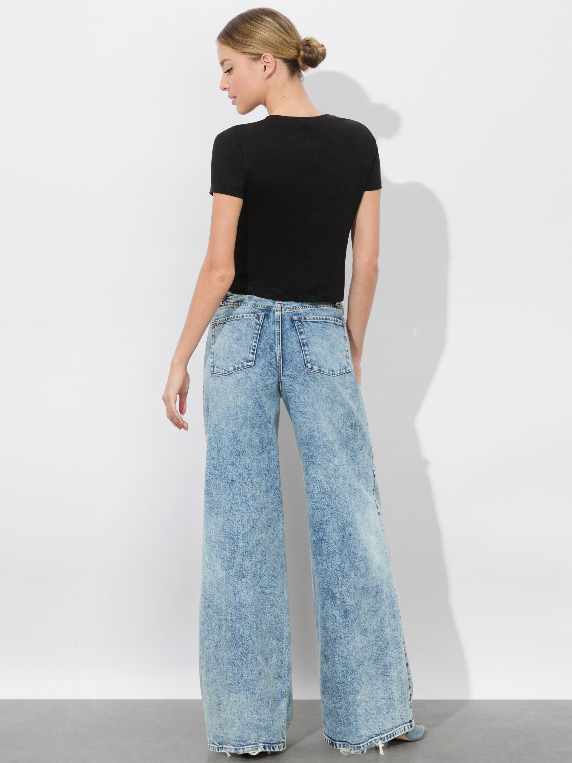 CINDY CROPPED LINEN TEE - 4