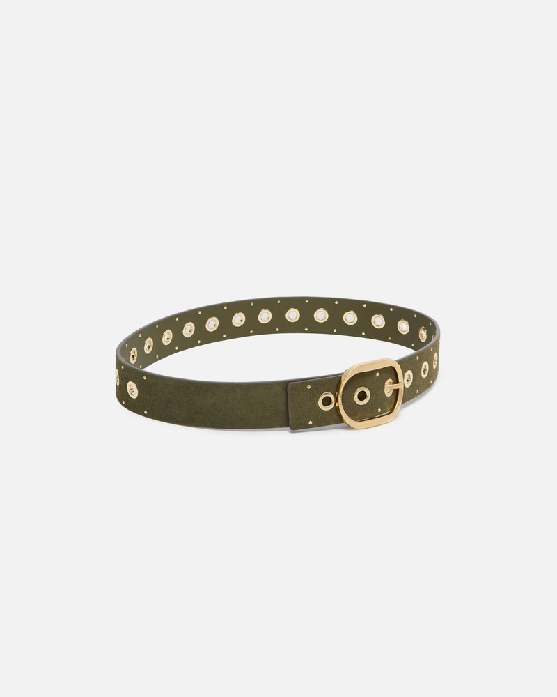 PINKO LEATHER BELT WITH EYELETS, 4CM outlook