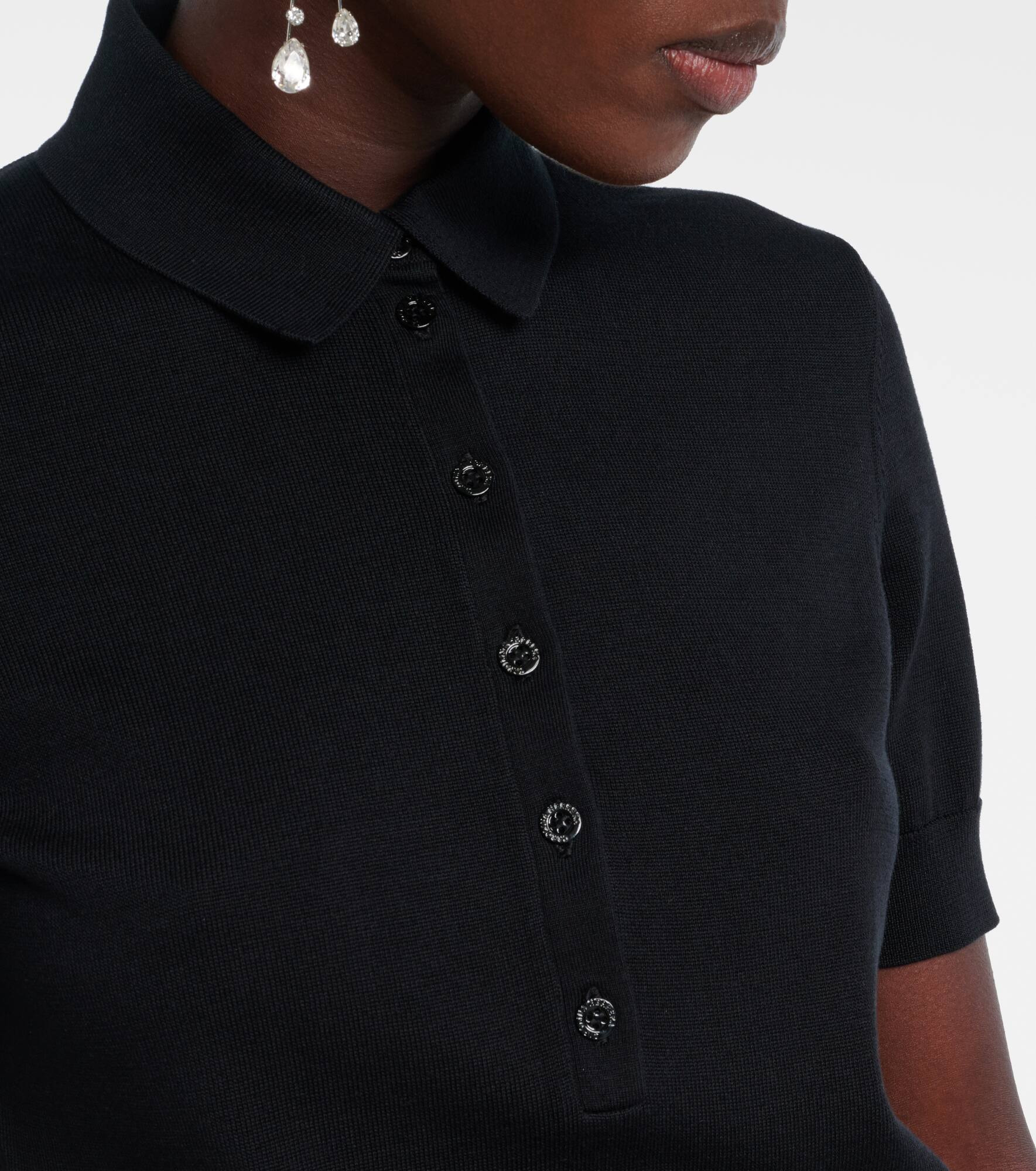Silk and cotton-blend polo shirt - 5