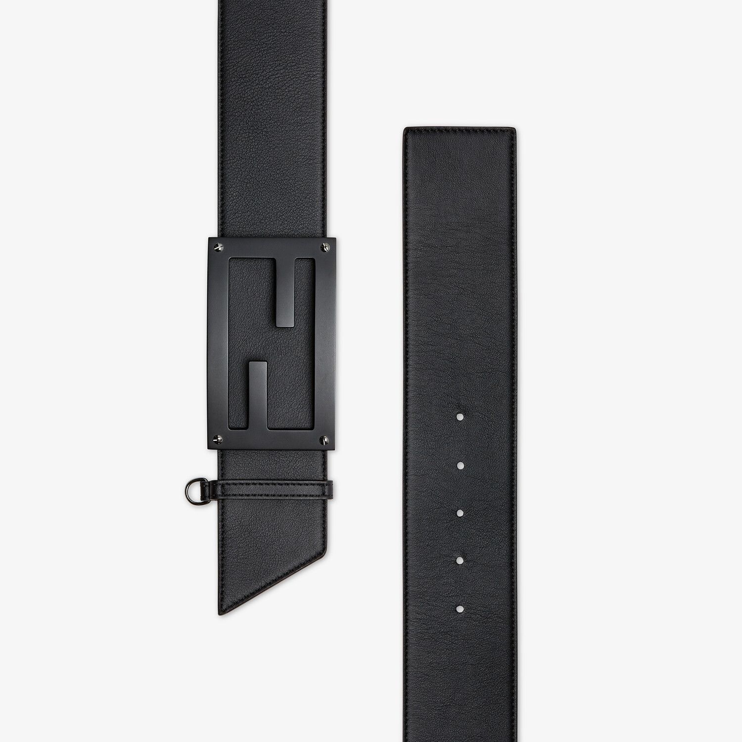 Black leather belt - 2