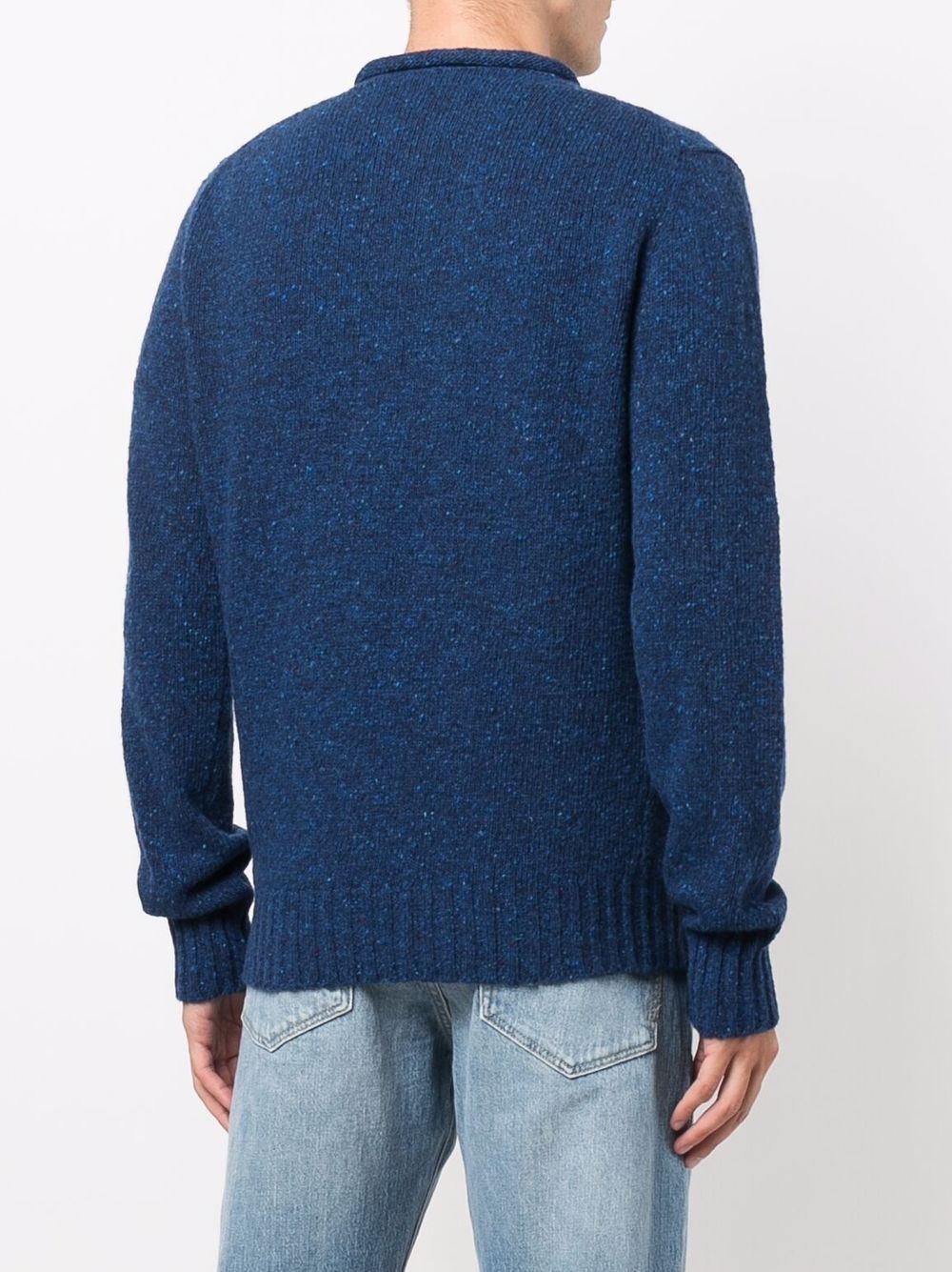 speckled-knit pullover jumper - 4