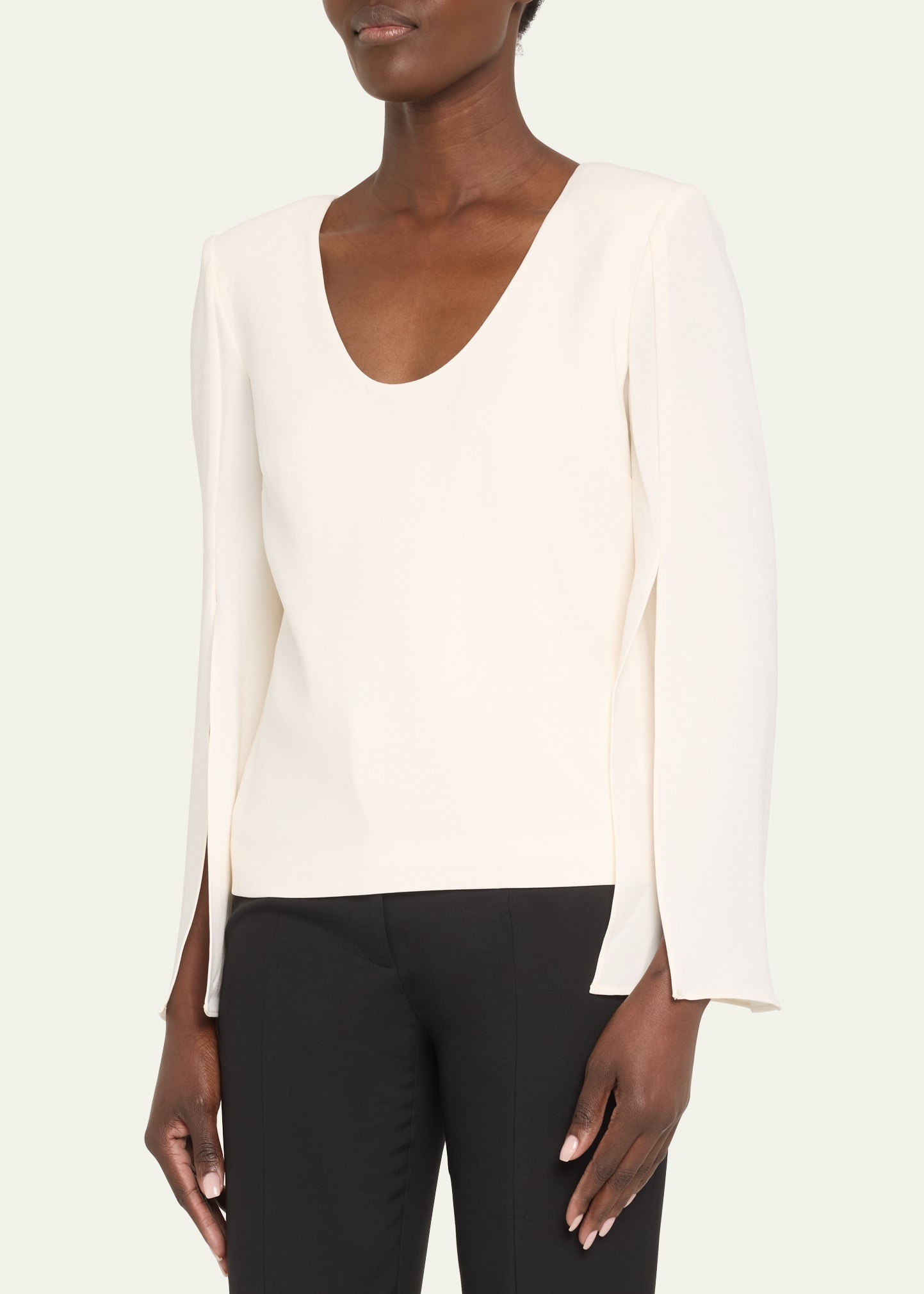 Split-Sleeve Cady Top - 4