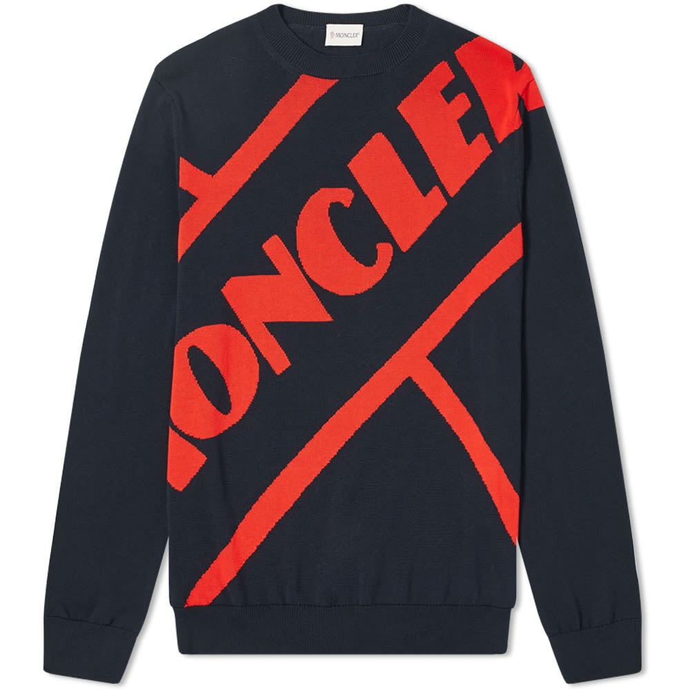 Moncler Intarsia Logo Crew Knit - 1