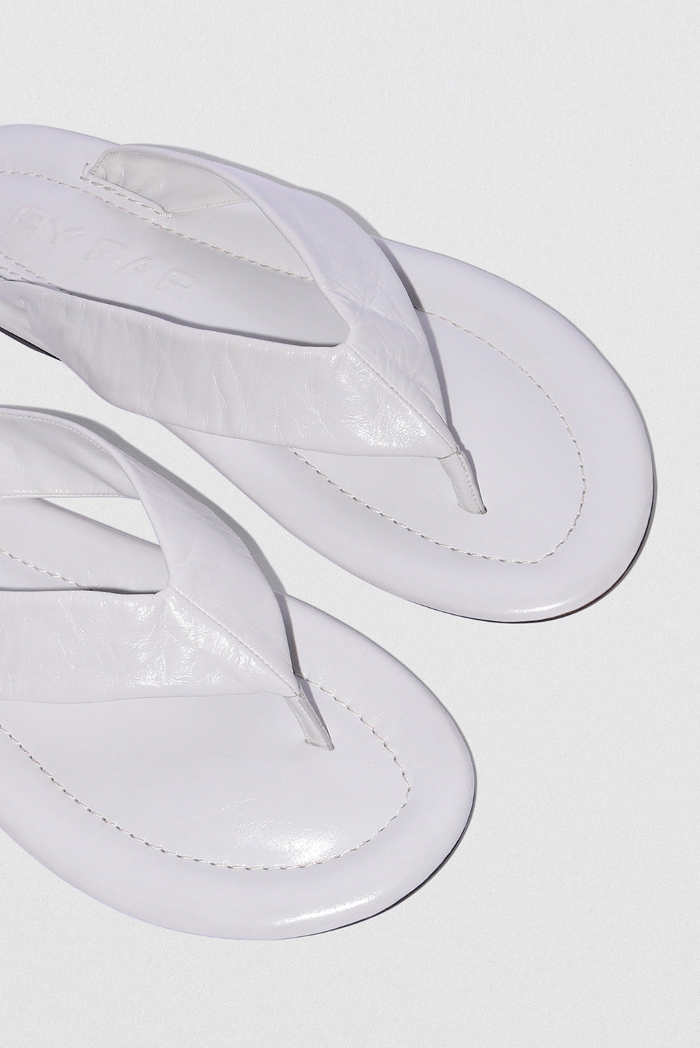 Dasha Burrata Creased Calf Leather Flip-Flop Sandal - 3
