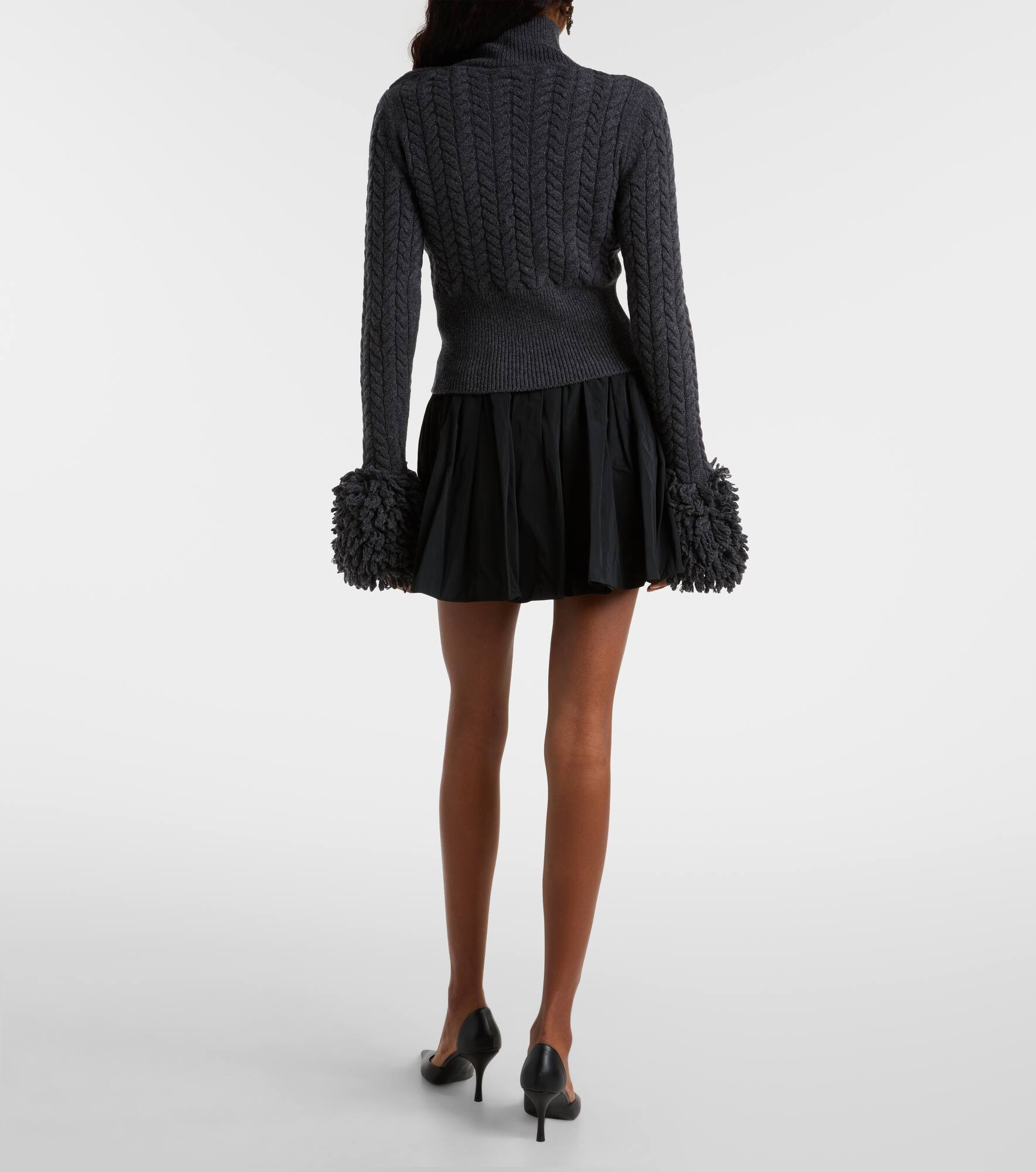 Cable-knit wool and cashmere sweater - 3