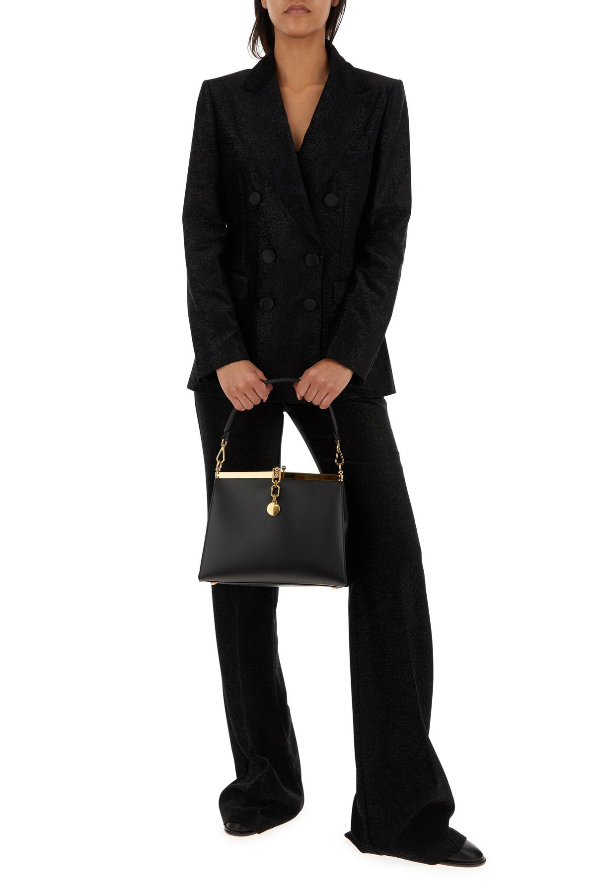 Black viscose blend blazer - 6
