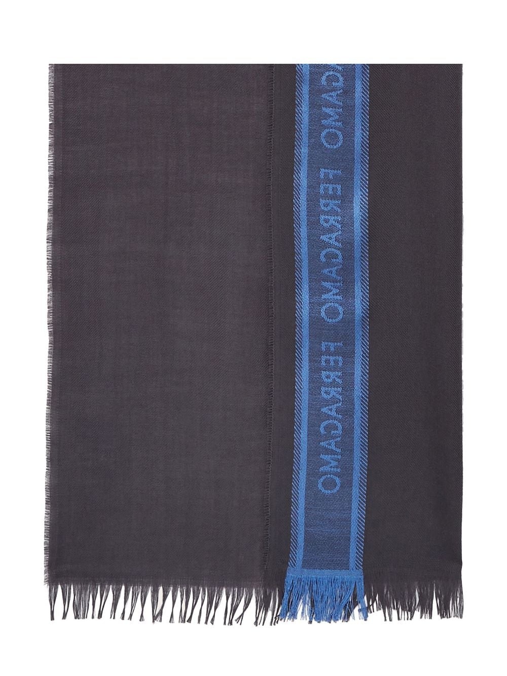 colour-block logo-print scarf - 1