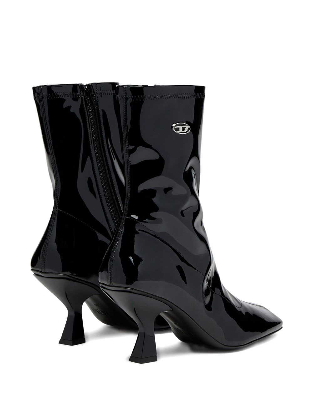 75mm Amber logo-plaque ankle boots - 5