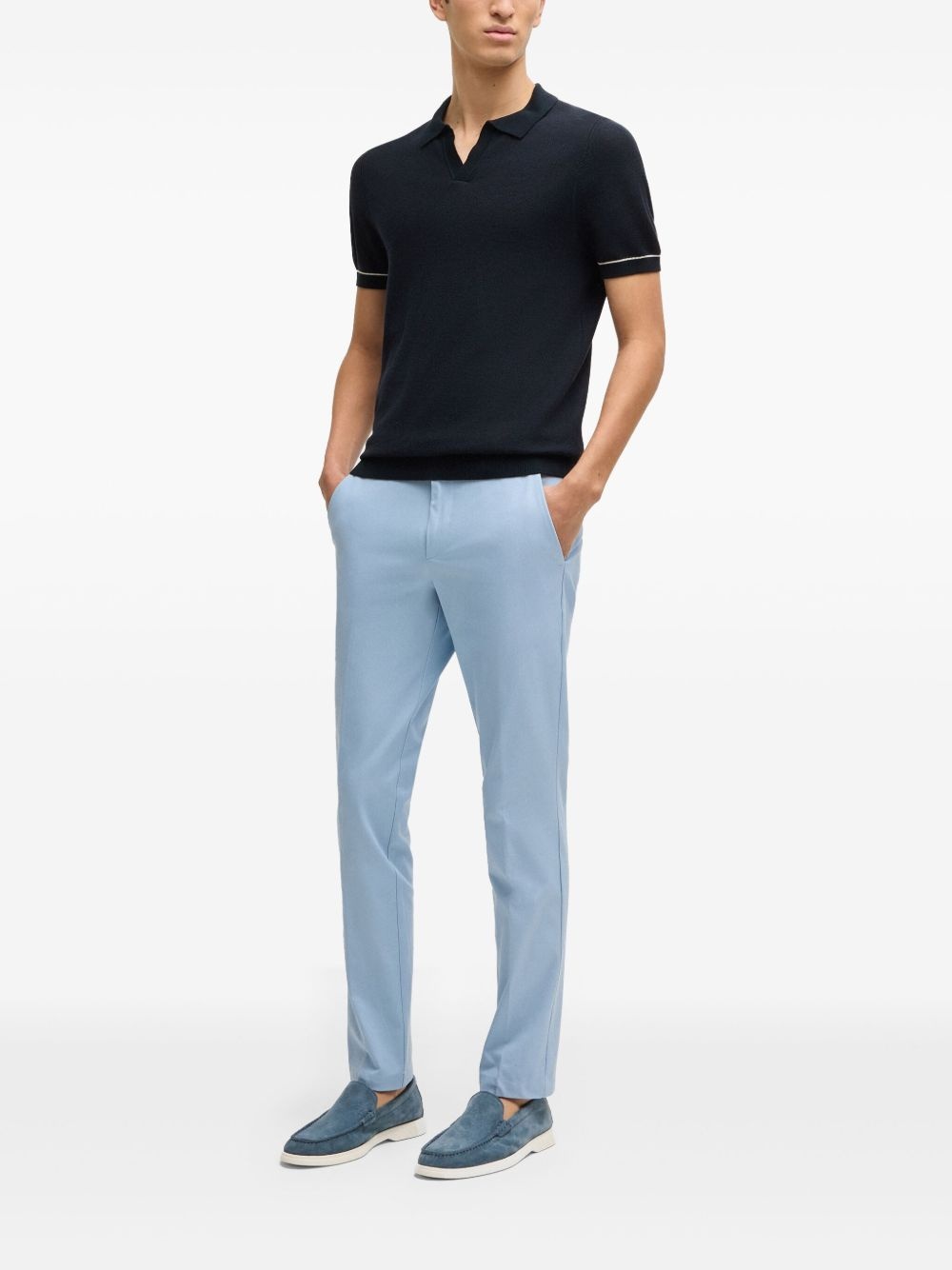 v-neck polo shirt - 2