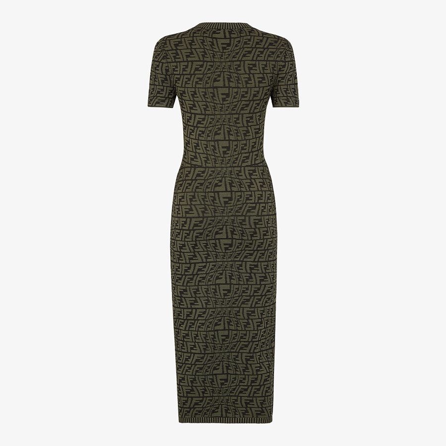 Green viscose dress - 2
