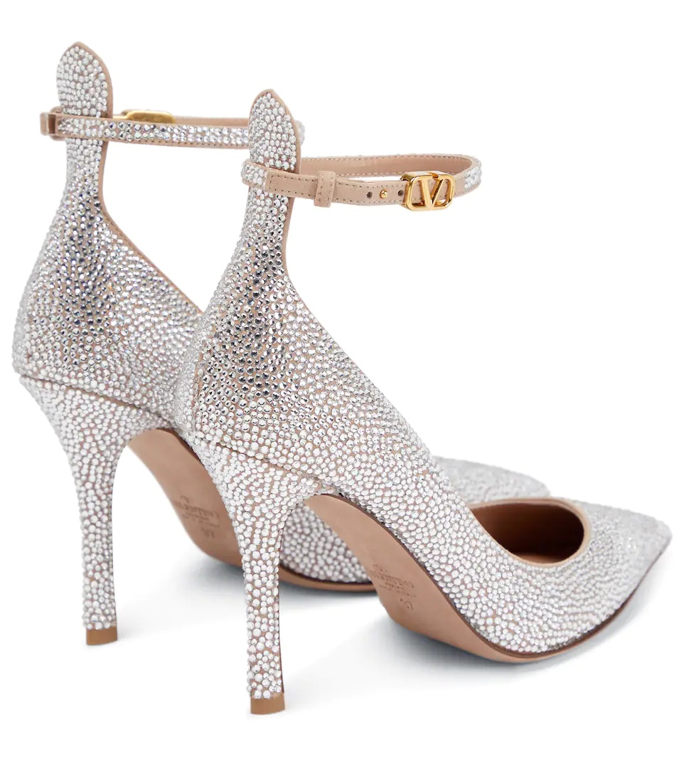 Tan-Go embellished leather pumps - 3