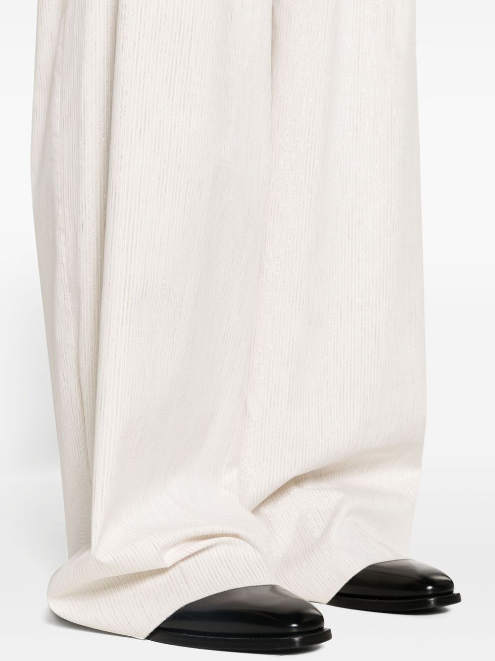 mid-rise wide-leg trousers - 9