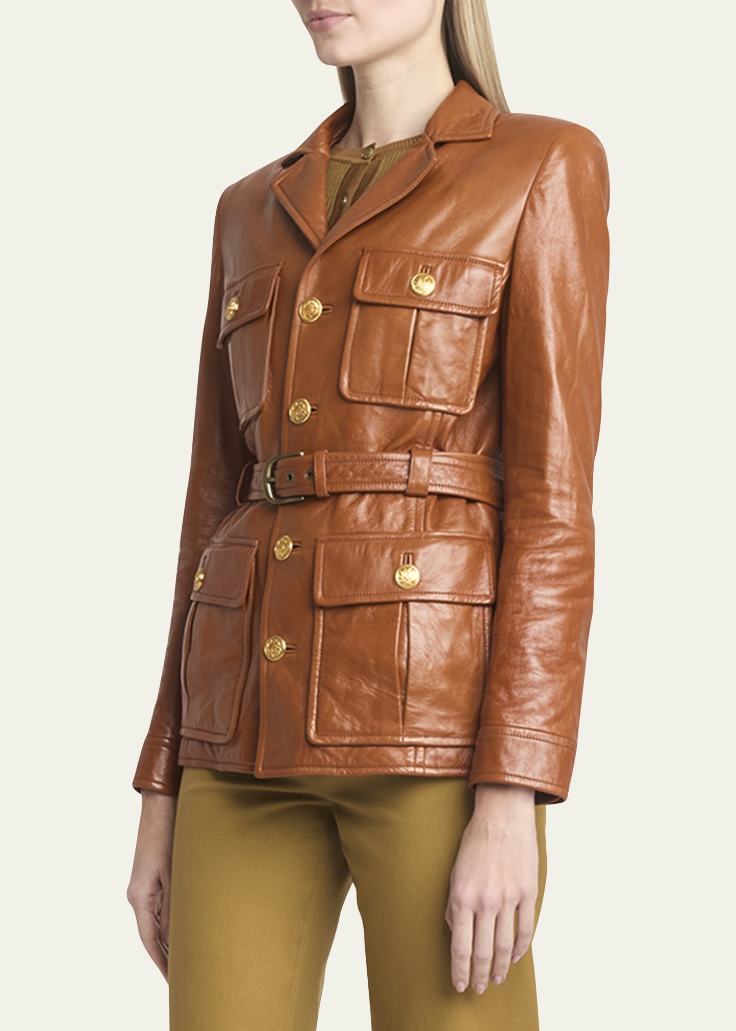 【関税&送料込】Chloe Military Style Jacket Chloe Cotton Military Jacket | Neiman Marcus