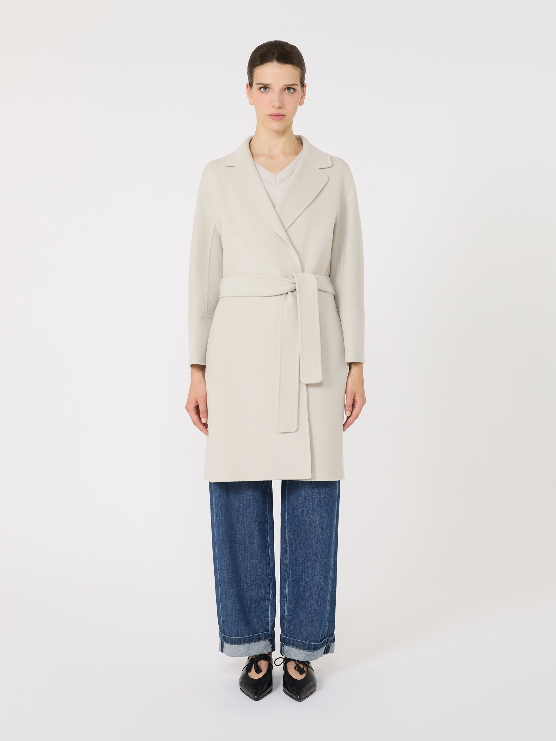 ARONA Short double-faced wool coat - 3