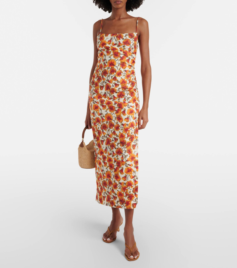 SIR. Floral linen midi dress outlook