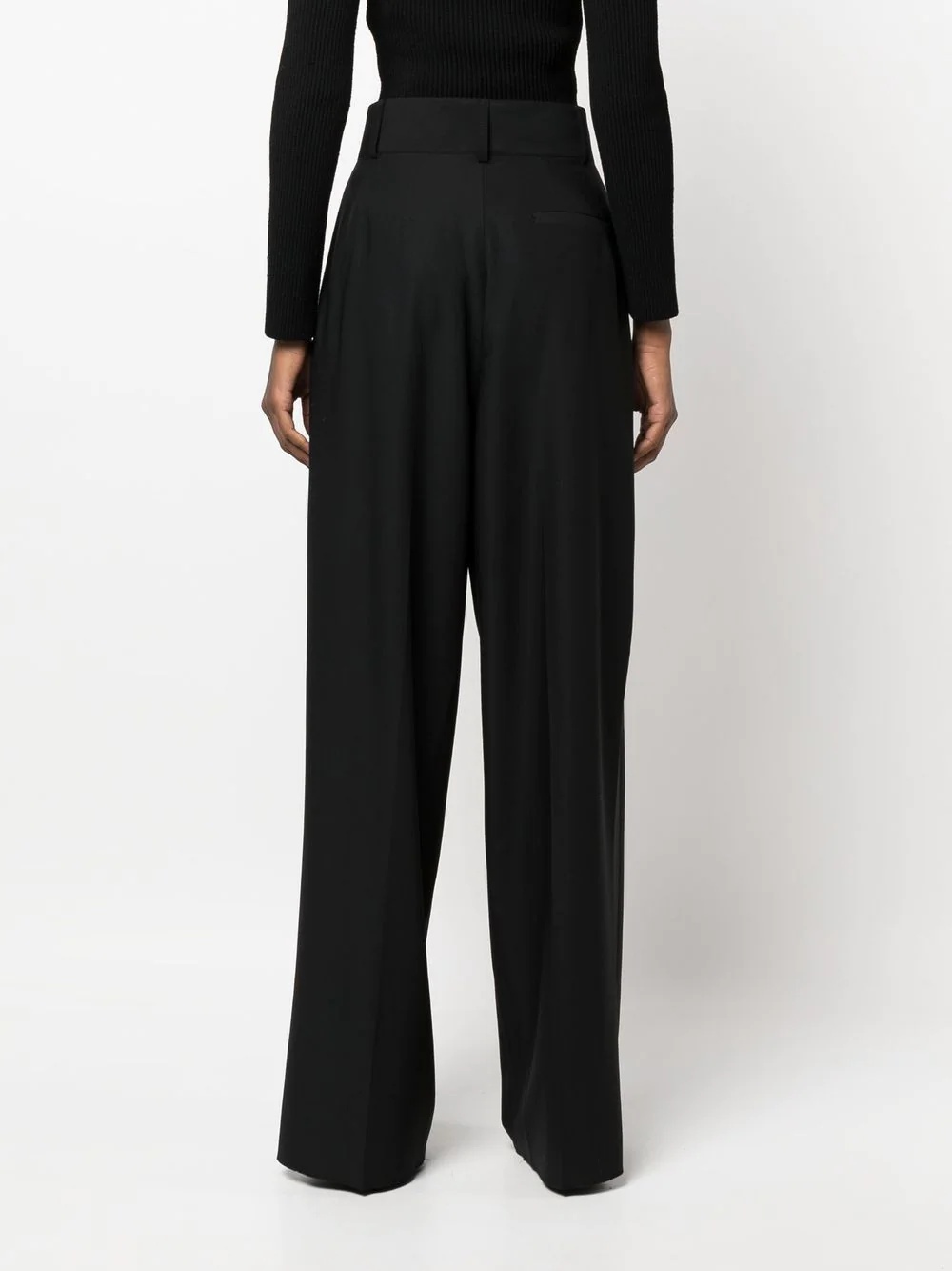 pleated high-waisted trousers - 4