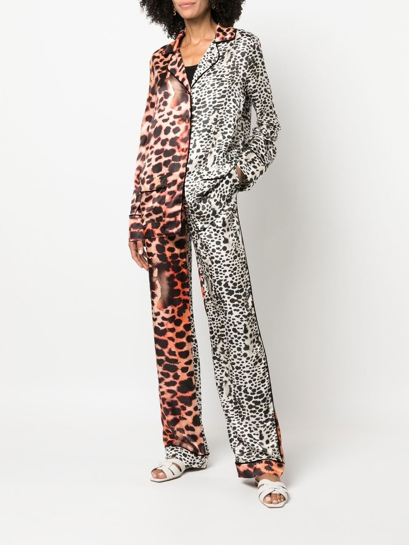 Roberto Cavalli animal-print silk-blend shirt jacket outlook