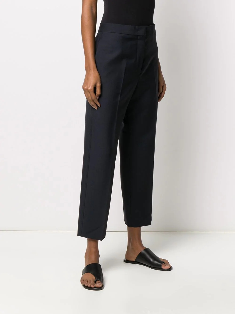 straight-leg cropped trousers - 3