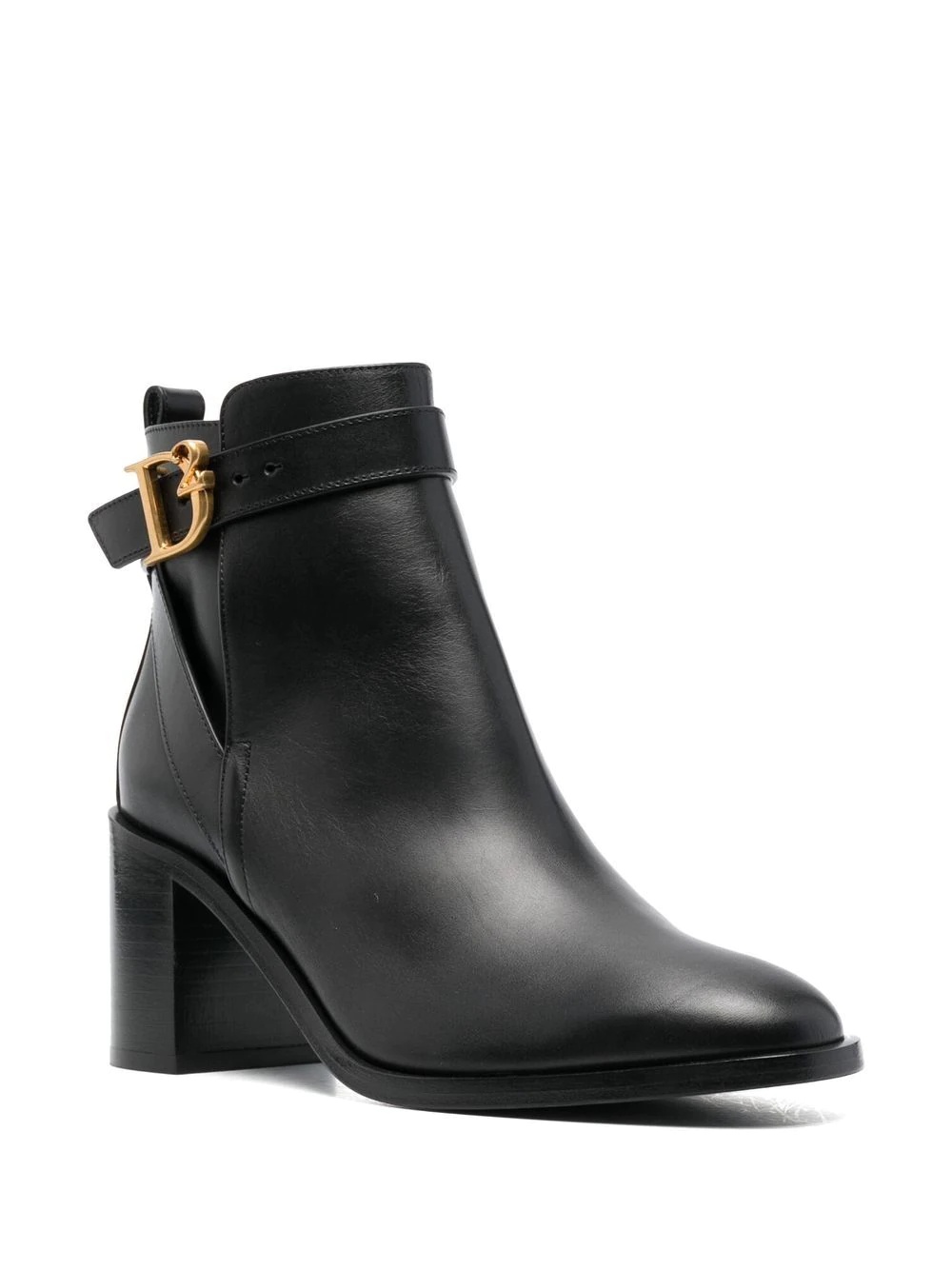 logo-buckle high-heel boots - 2
