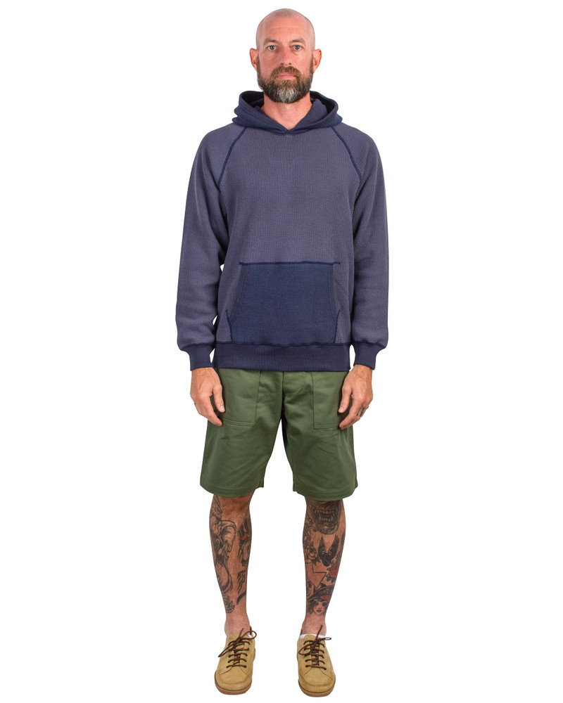 The Real McCoys MC22005 Thermal Sweatshirt (Two-Tone) Navy outlook