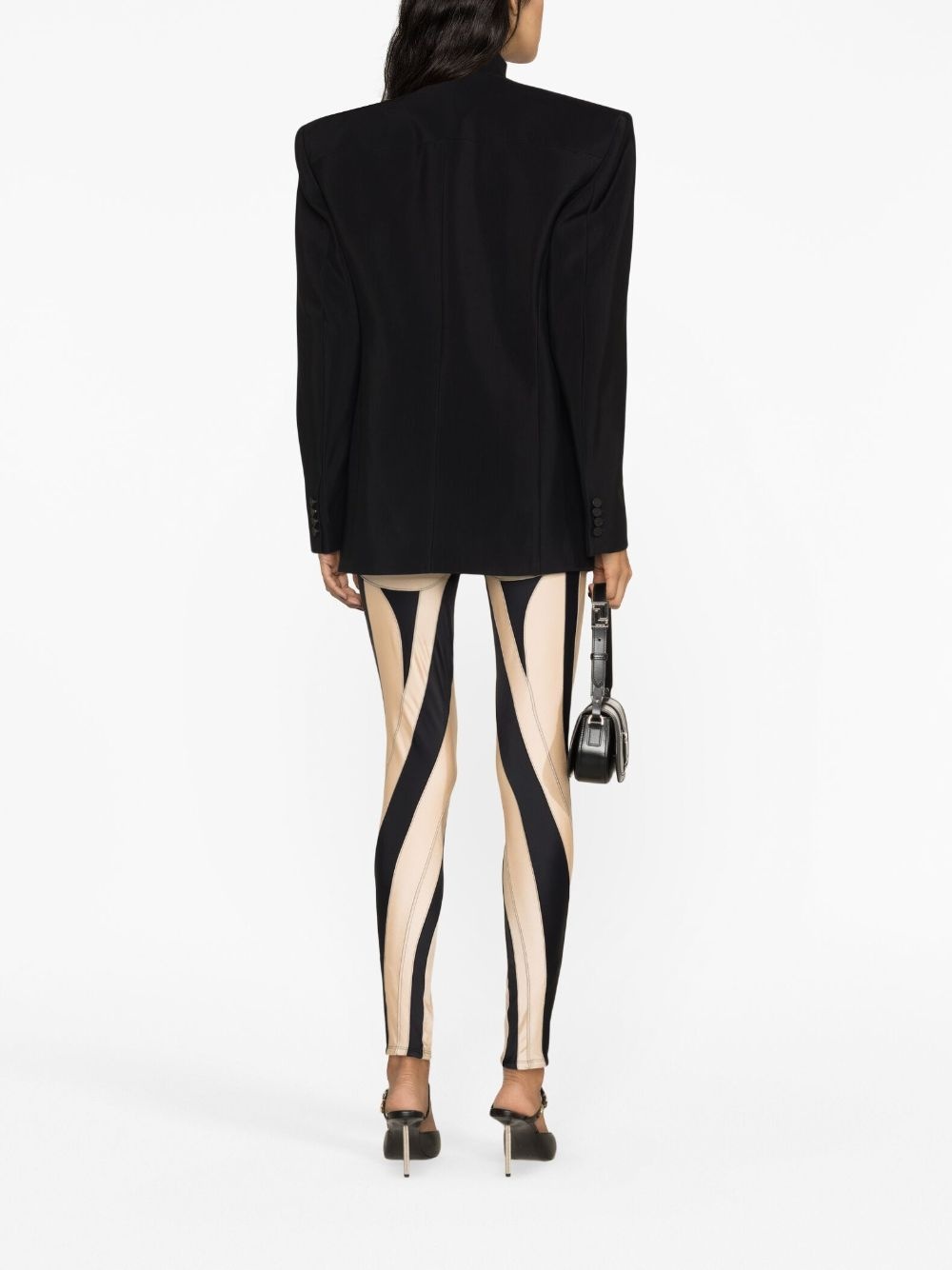 structured collarless blazer - 3